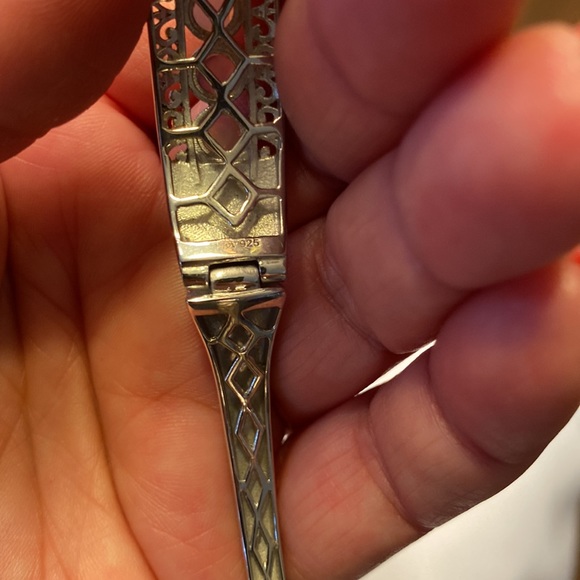 Ethiopian Welo Opal bangle bracelet, 7.25 inches, 25.6 g 925. - Picture 12 of 13